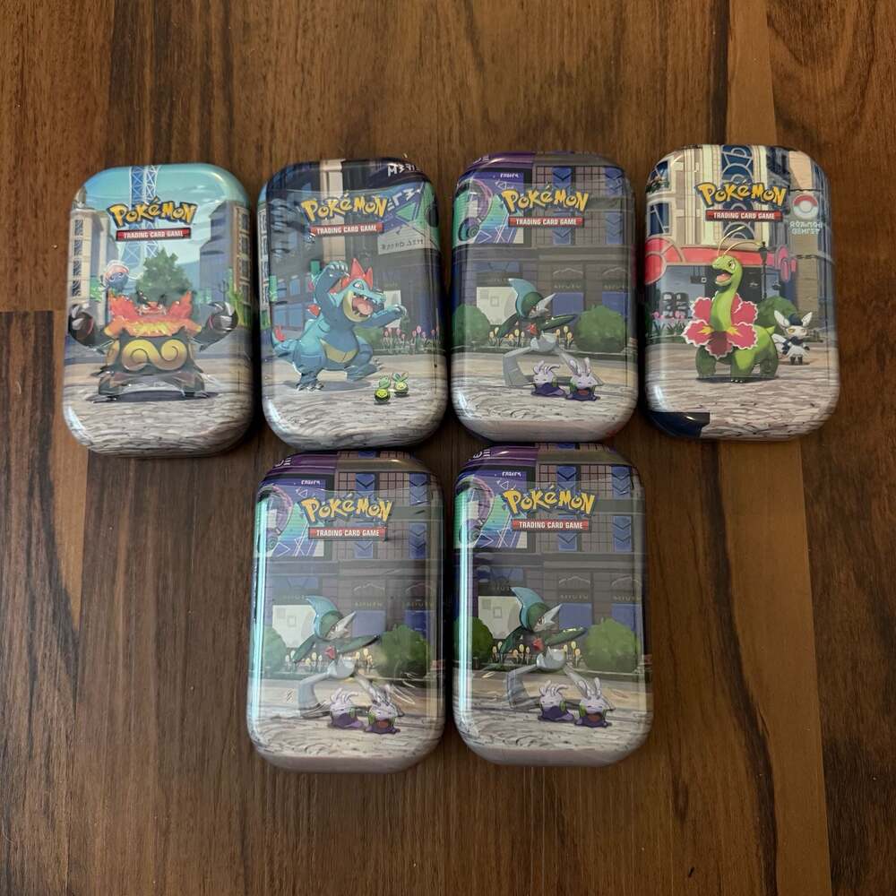 Lot of 6 Pokémon TCG Lumiose City Mini Tins